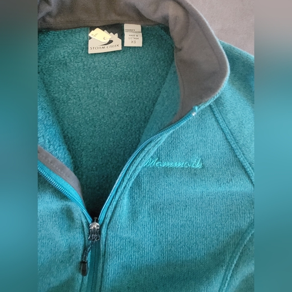 NEW Women's Zippered XS Activewear Sweater Jacket Pockets Green - Picture 6 of 11